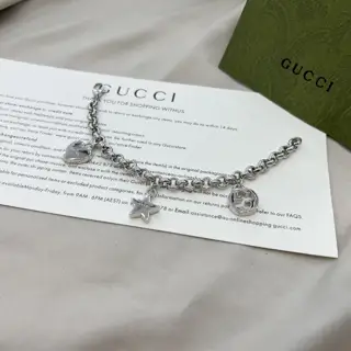 Gucci Double G Star Heart Bracelet