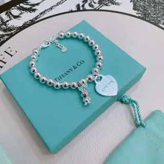Tiffany multi-element agate silver style bracelet