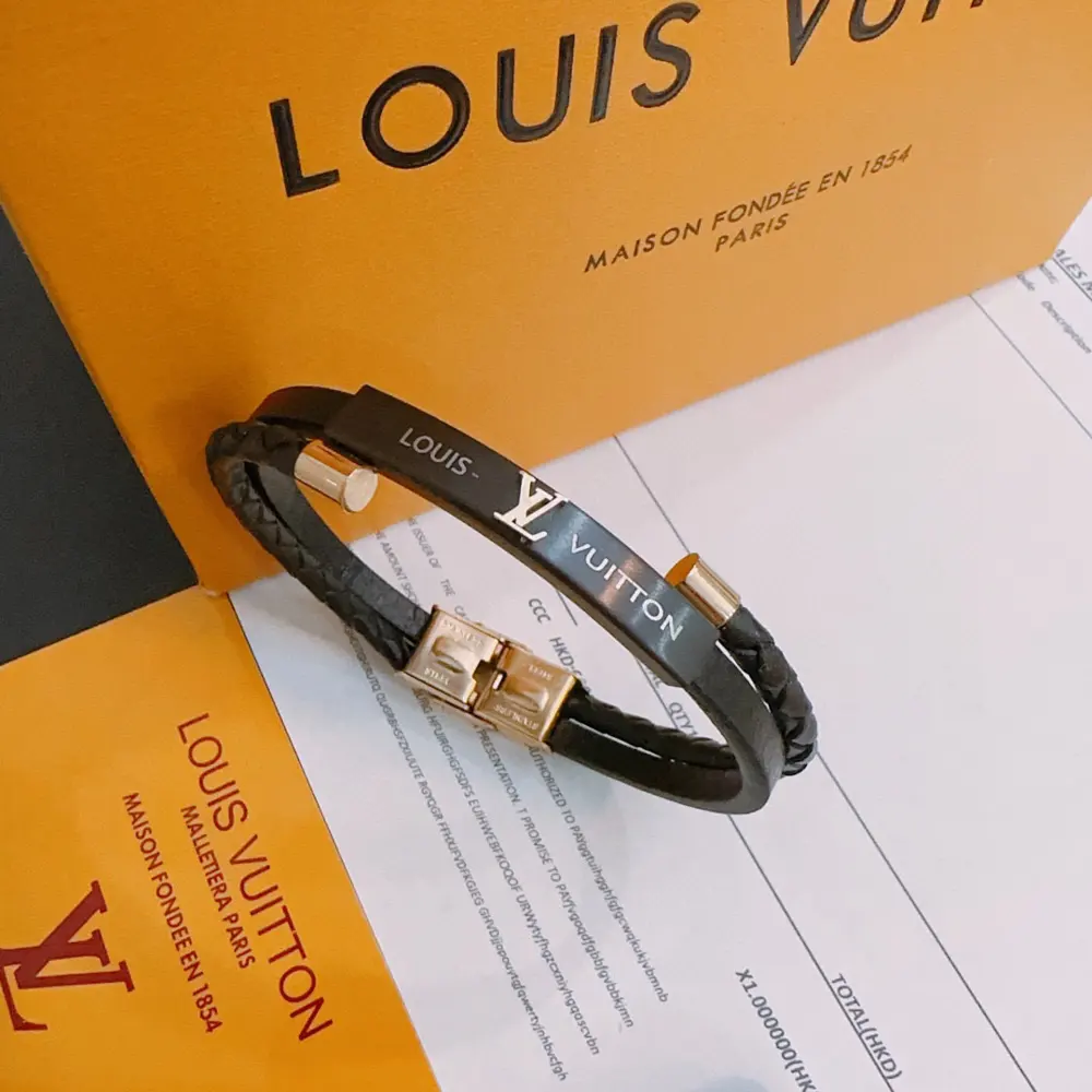 Louis Vuitton leather bracelet