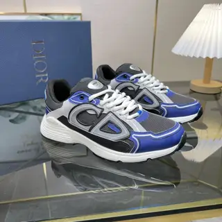 Dior B30 low-top sneakers Crafted from grey mesh and white tech fabric