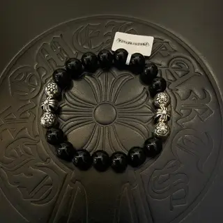 Chrome Hearts Classic Retro Multi-element Black Agate Bracelet