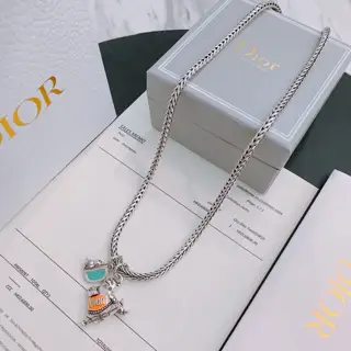 DIOR New Dior necklace Original goods New counter model Retro fashion must-have Men and