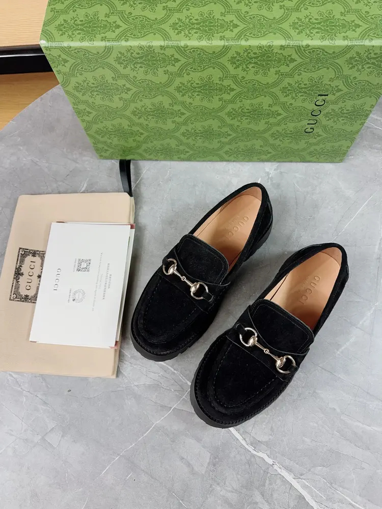 Gucci Double GG Grooved Thick-soled Loafers. Original 1:1 creation. Superb quality