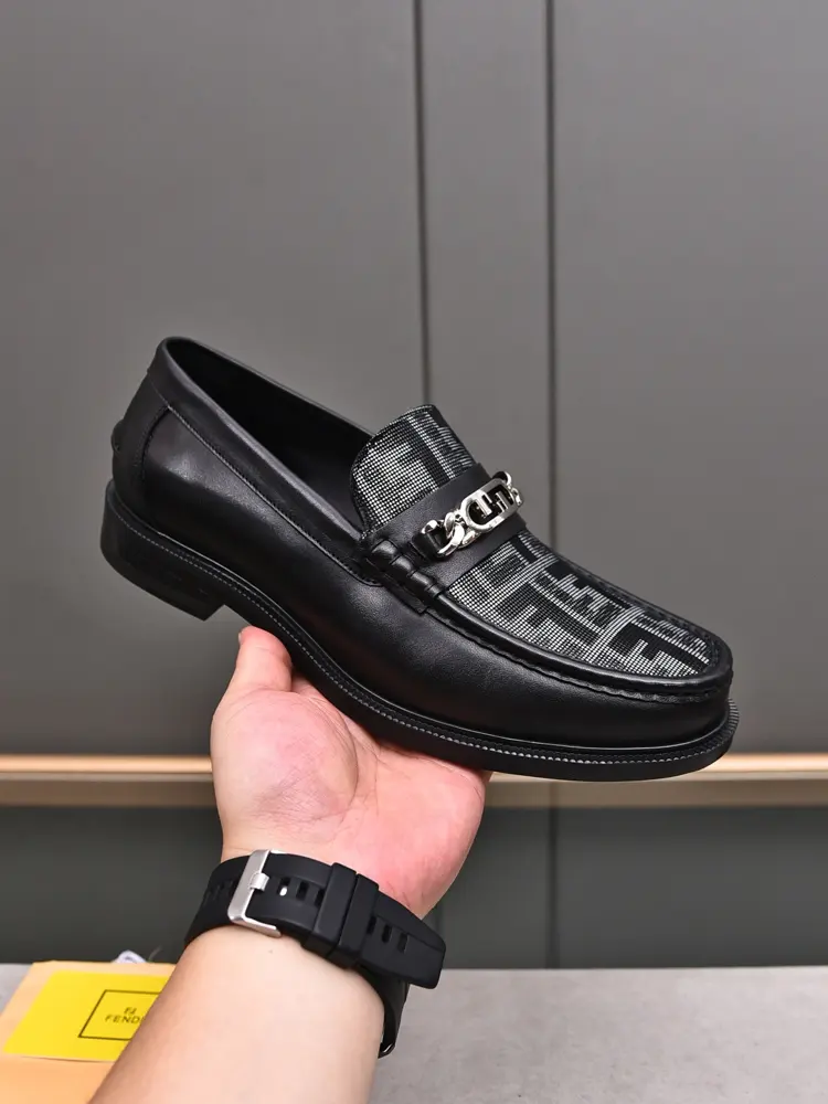 Fendi business formal leather shoes