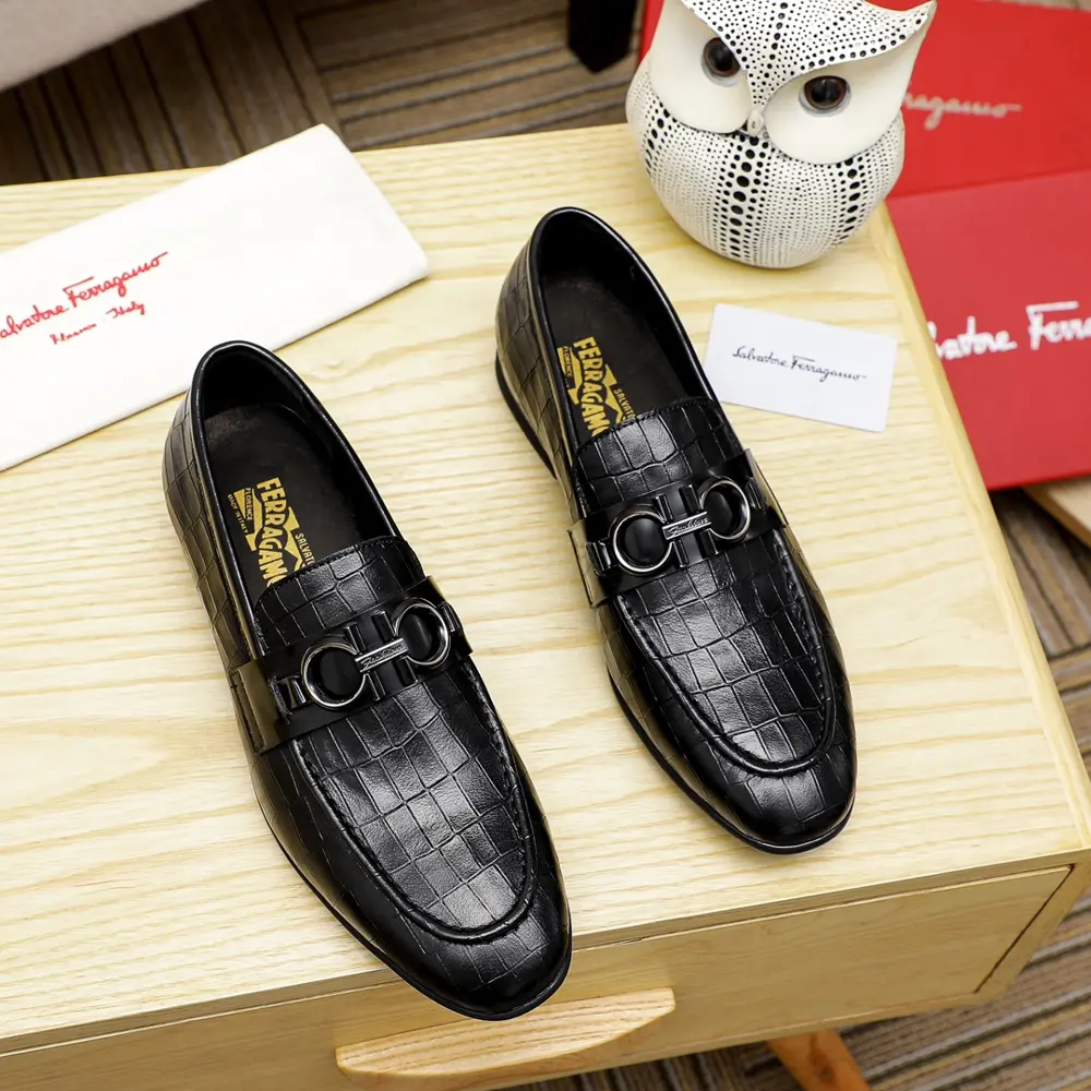 Salvatore Ferragamo new men’s casual slip-on shoes Official website original 1:1 mold