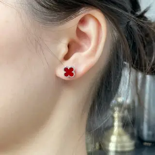 Van Cleef & Arpels Mini Four-Leaf Clover Earrings