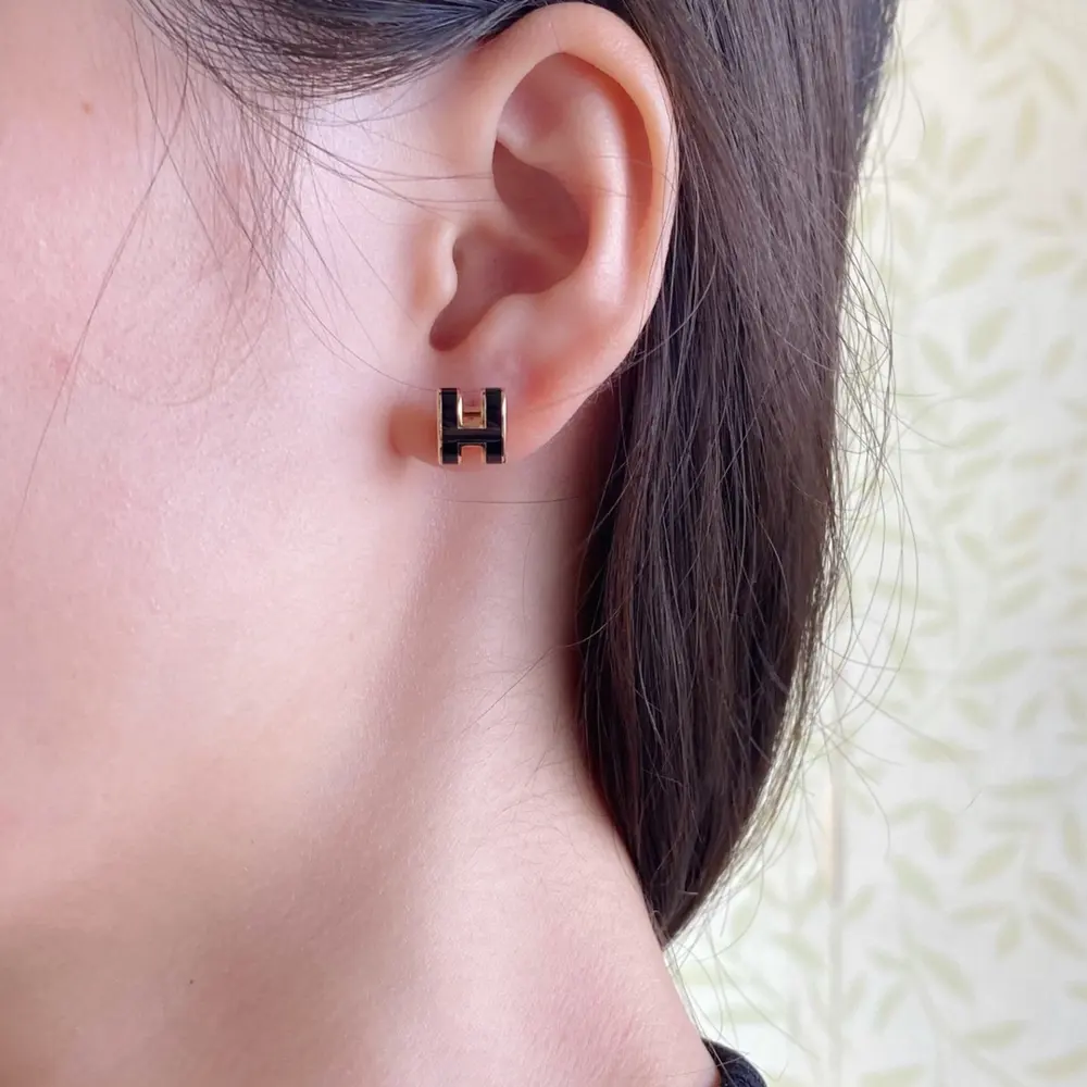 Hermès mini H Linlang earrings
