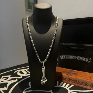 Chrome Hearts cross flower ball necklace