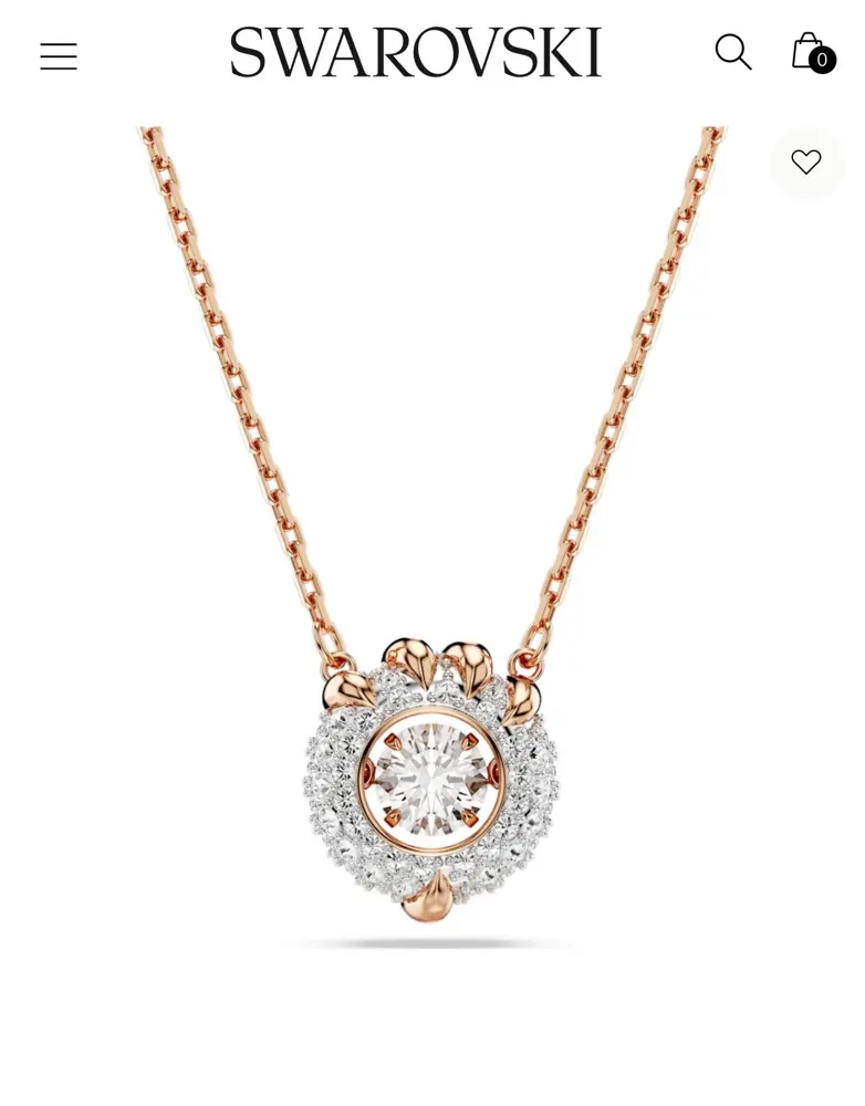 Swarovski Dragon Claw Beating Heart Necklace