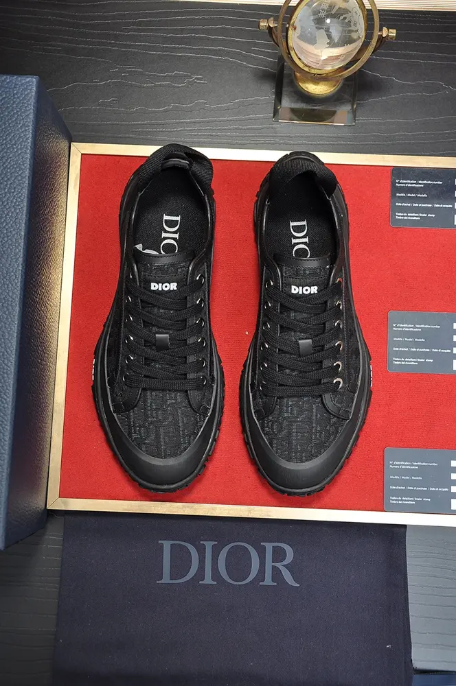 Dior casual shoes Original Italian imported special cloth fabric + cowhide + imported