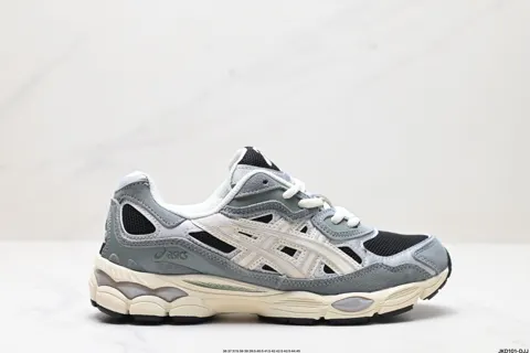 ASICS GEL-NYC breathable mesh upper with some synthetic leather material uses new AHAR+ 1203A383-002