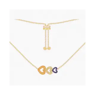 Apm monaco New colorful love necklace for women Three-heart necklace