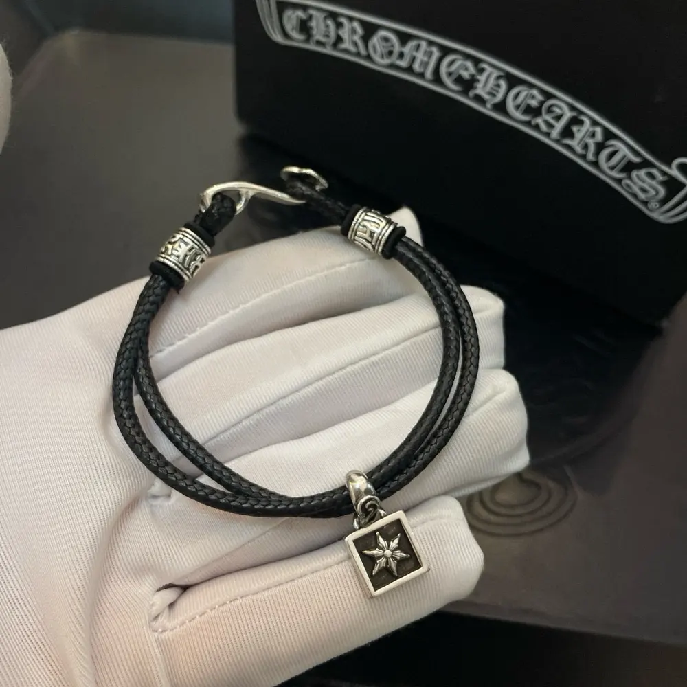 Chrome Hearts classic retro multi-element square five-star flower pendant bracelet