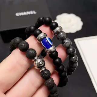 Chanel Double C high-grade natural volcanic stone