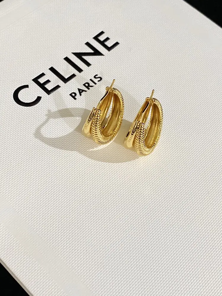 Celine half circle earrings