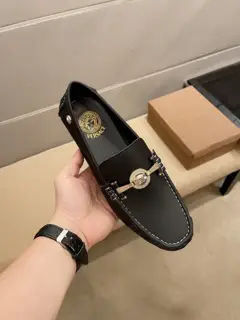 Versace loafers upper imported lychee grain cowhide
