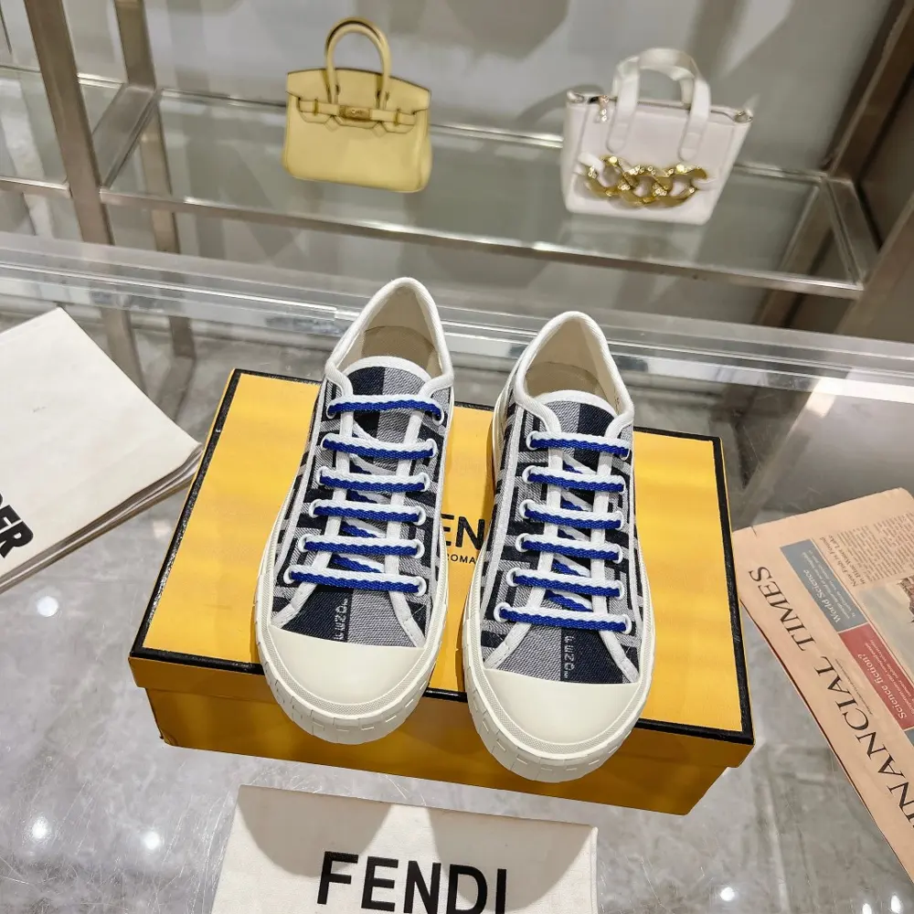 Fendi couple canvas shoes