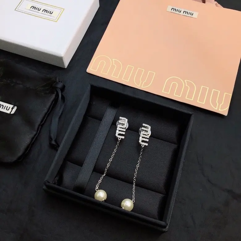 miumiu letter earrings