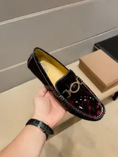Versace high-end men’s green bean shoes