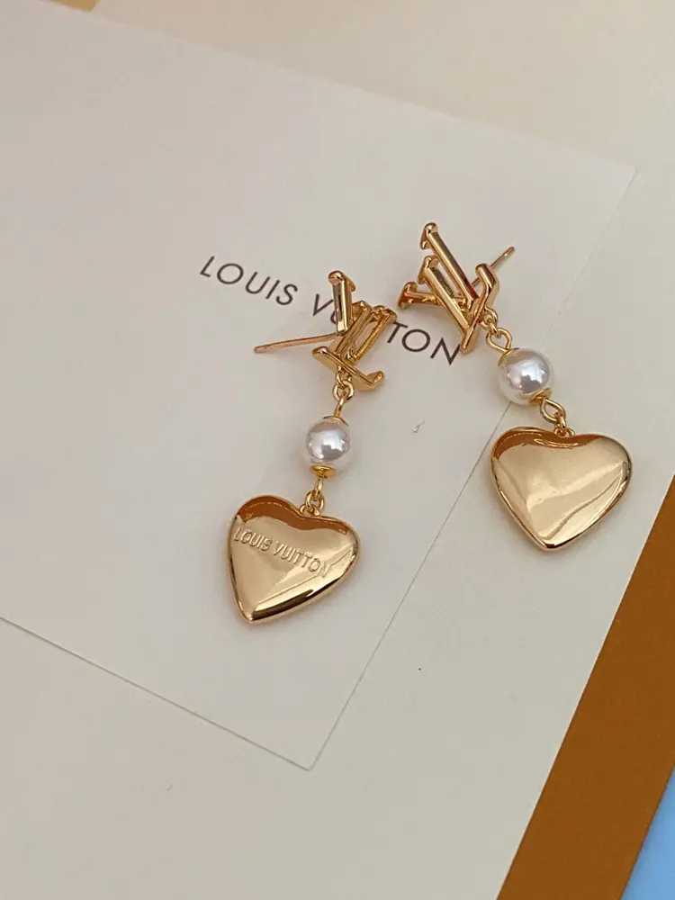 Louis Vuitton classic monogram earrings