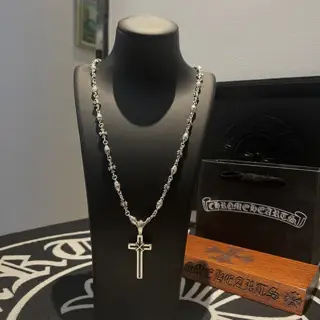 Chrome Hearts cross flower ball necklace