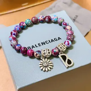 Balenciaga natural snakeskin stone Balenciaga bracelet Lapis lazuli Thai silver style
