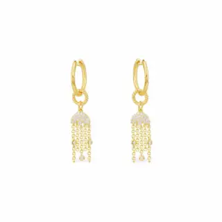 Apm monaco jellyfish tassel hoop earrings