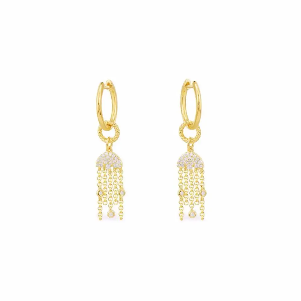 Apm monaco jellyfish tassel hoop earrings