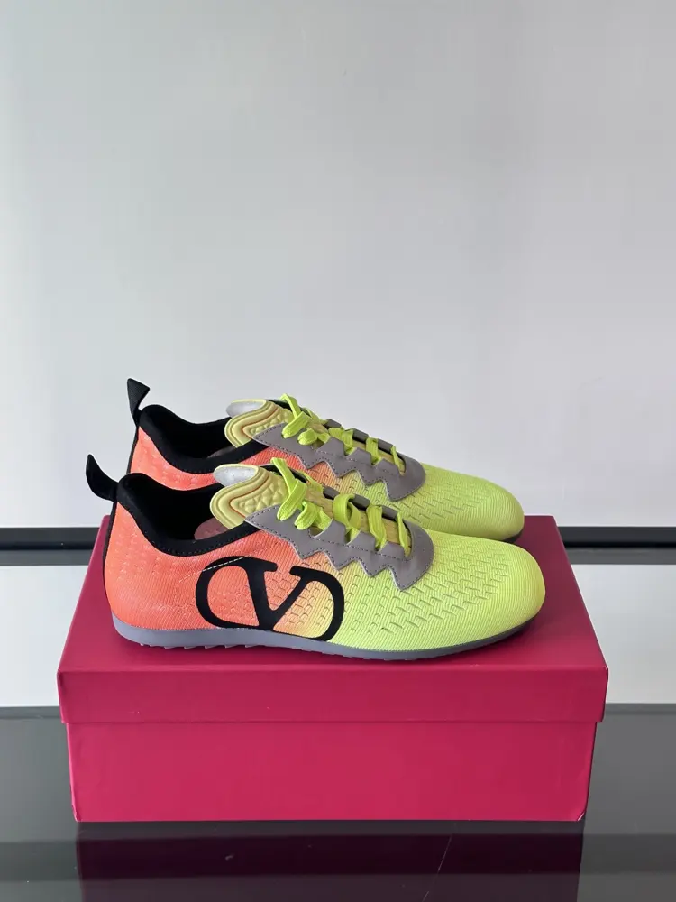 Valentino Chromathon series couples eyelet reflective ballet casual sports shoes Dexun shoes