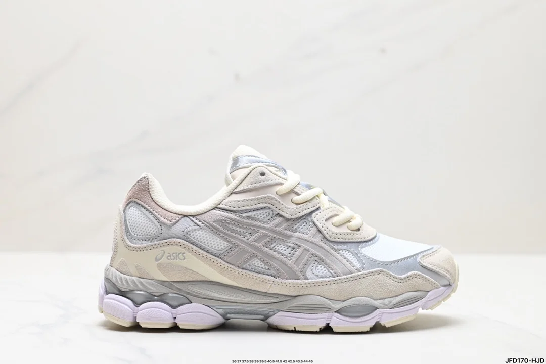ASICS GEL-NYC breathable mesh upper with some synthetic leather material uses new AHAR+ 1201A789-750