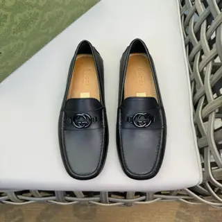 Gucci Loafers|Top quality|Original Double G embossed cowhide fabric|Inner lining and