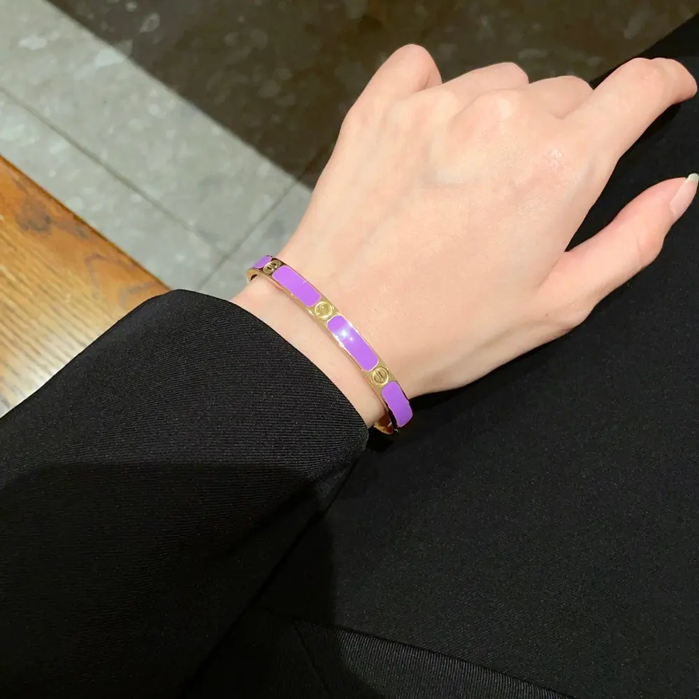 Cartier narrow bracelet Imported fine craftsmanship color preservation 18k High-end