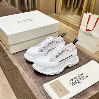 McQueen thick-soled couple thick-soled canvas dad shoes