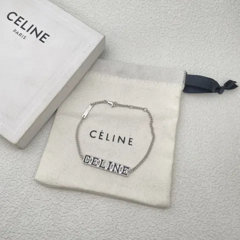 Celine silver and black bracelet