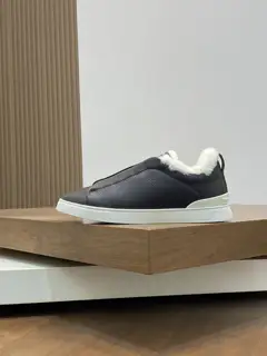 ZEGNA low-top wool-lined sports sneakers