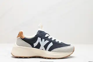 MLB height-enhancing retro NY big logo suede thick sole men’s and women’s dad shoes couple 32SHX1111
