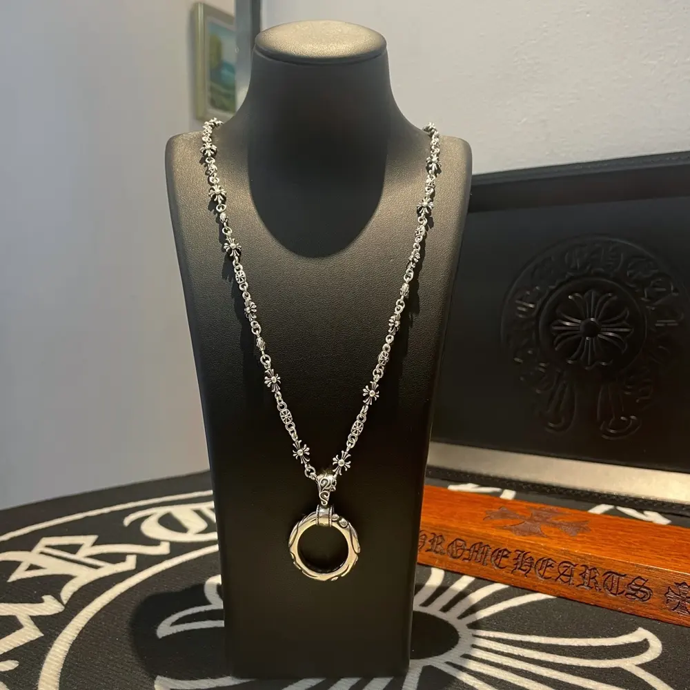 Chrome Hearts cross flower necklace