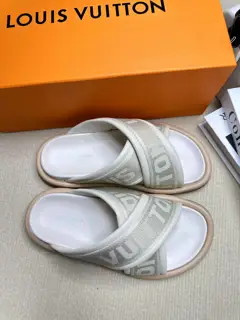 Louis Vuitton embossed slippers are now available