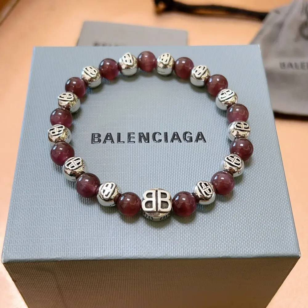 Balenciaga natural stone Balenciaga bracelet Thai silver style Balenciaga bracelet