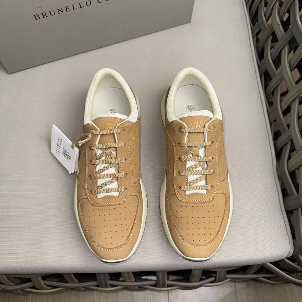 Brunello Cucinelli lace-up casual men’s shoes|Upper: fine leather imported from Italy|Inner