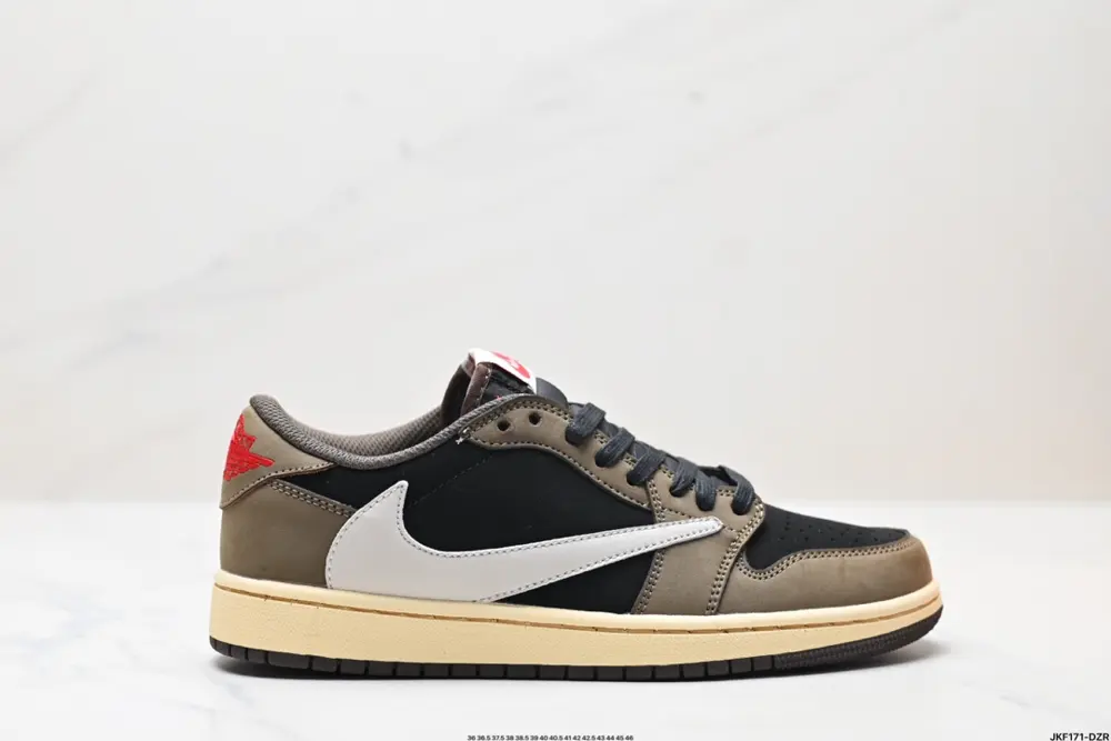 Nike AJ1 reverse hook Travis Scott x Air Jordan 1 ” Reverse Mocha “AJ1 Joe 1 TS Lightning LX1988-900