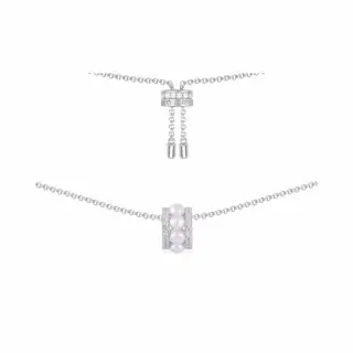 Apm monaco mini waist pearl necklace
