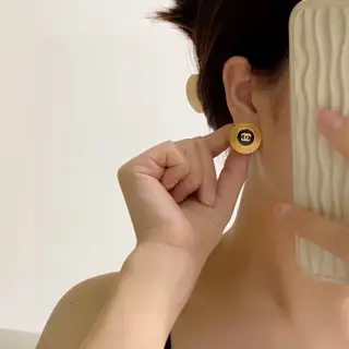 CHANEL style ear clips Earrings