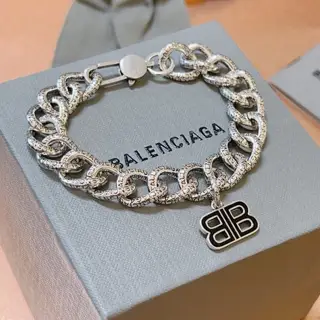 Balenciaga natural rose quartz bracelet