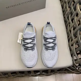 Brunello Cucinelli knitted sneakers | Cotton knitted uppers interpret classic styles in a