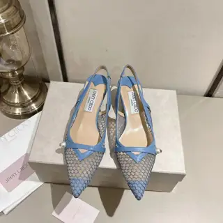Jimmy Choo Jimmychoo mesh pearl sexy kitten heels are now available