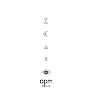 Apm monaco Anti-evil Eye Geometric Earrings Set Anti-evil Eye Fun embellishment Good luck