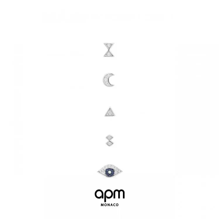 Apm monaco Anti-evil Eye Geometric Earrings Set Anti-evil Eye Fun embellishment Good luck