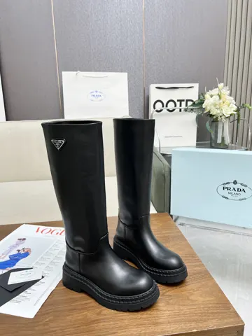 Prada platform thick sole pocket triangle label Boots