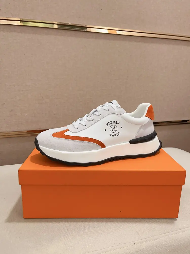 Hermès men’s color matching sports shoes